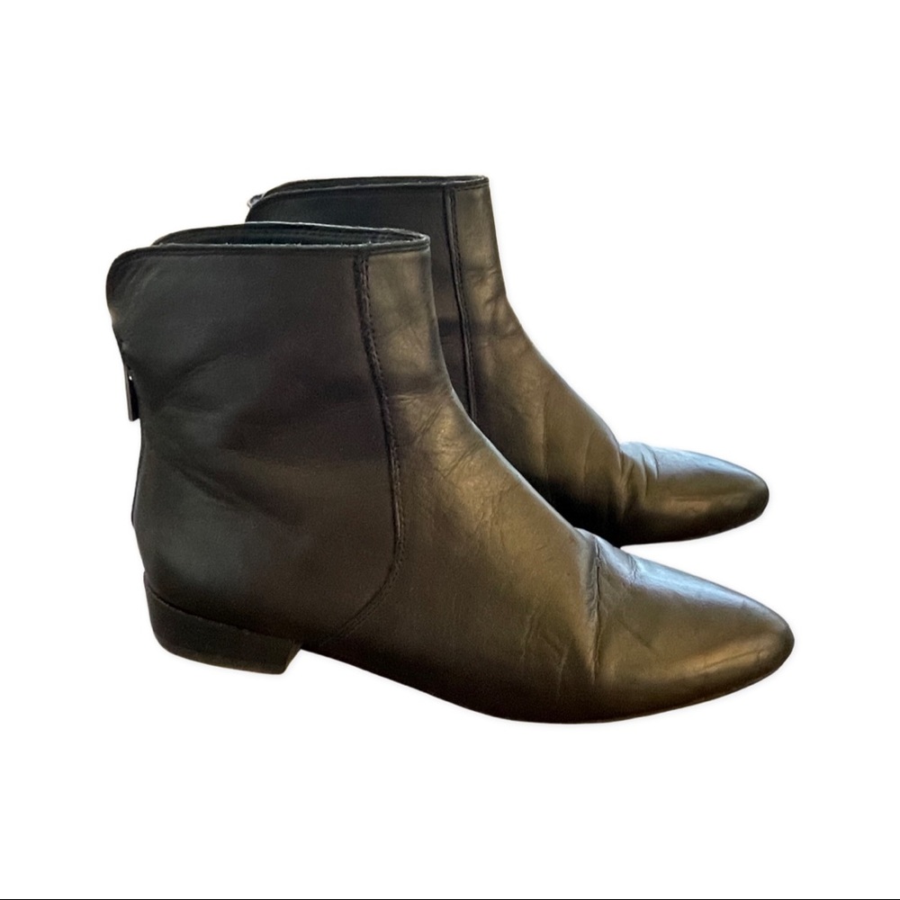 Lucky Glanshi Leather Booties Size 7.5 Black